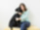 Girl Hugging her Dog